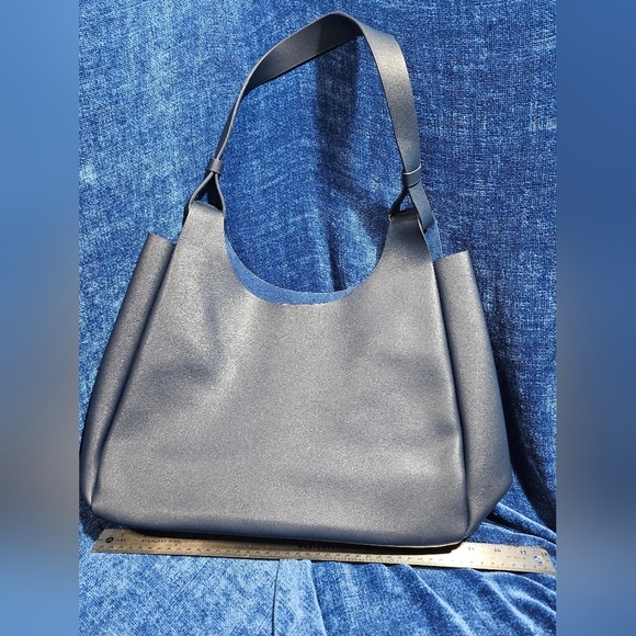 Neiman Marcus Blue One Handle Shoulder Bag Tote - Picture 5 of 6
